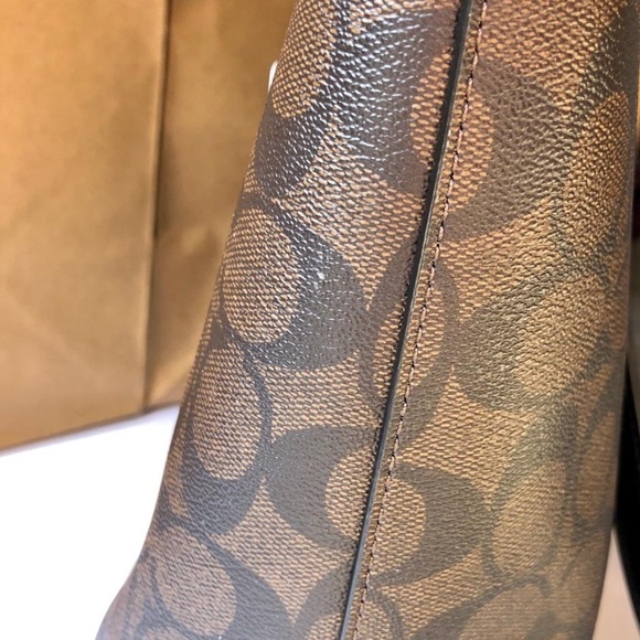 Coach Gallery Black Brown Coated Canvas Tote - Picture 2 of 9